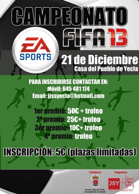 Juventudes Socialistas de Yecla celebra el próximo día 21 de Diciembre su Torneo de Navidad FIFA 2013 - 1, Foto 1