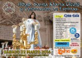 La Hermandad de Santa María Cleofé y Coronación de Espina organiza una cena-gala que tendrá lugar el sábado 22 de marzo