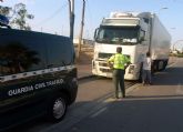 La Guardia Civil intercepta al conductor de un camión articulado de 40 toneladas que conducía bajo los efectos de la cocaína