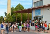 Los estudiantes del IES 'Villa de Alguazas' reciben el nuevo curso con la visita del Secretario General de la Consejera de Educacin