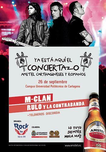 Este viernes, M-Clan y Rulo y la Contrabanda encienden el ánimo festero en el 'Conciertazo Amstel Carthagineses y Romanos' - 1, Foto 1