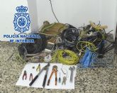 La Polica Nacional detiene a dos personas por veinte delitos de robo de cobre en Yecla
