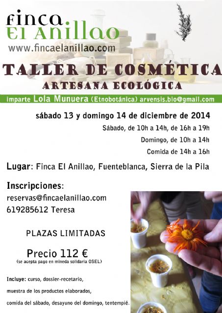 Taller de cosmética artesana ecológica en la finca El Anillao, en la Sierra de la Pila - 1, Foto 1