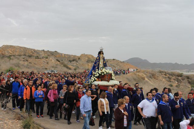 Miles de personas acompañan a la Virgen del Milagro hasta su santuario en Bolnuevo - 3, Foto 3