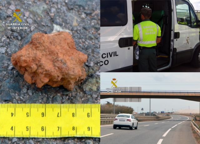 La Guardia Civil imputa a tres menores por arrojar piedras a la autopista AP-7 a su paso por Los Beatos-Cartagena - 1, Foto 1