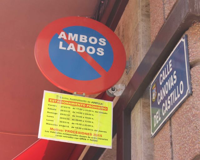 55 paneles fijos informarán de las prohibiciones de estacionamiento durante la Semana Santa 2015 - 2, Foto 2