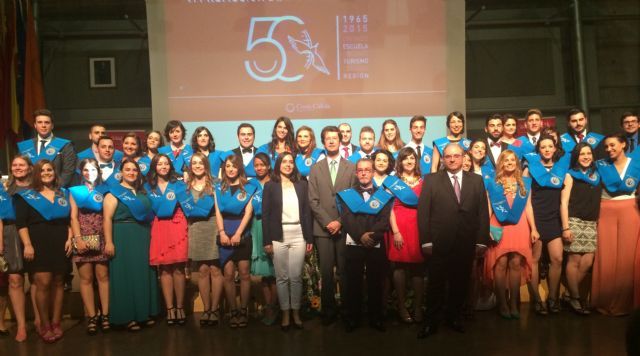 Juan Carlos Ruiz felicita a los graduados de la Escuela Universitaria de Turismo de Murcia - 1, Foto 1