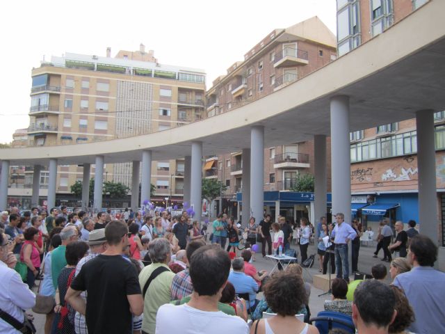 Ahora Murcia exhibe su fuerza ciudadana en una asamblea  en la plaza de la universidad - 1, Foto 1