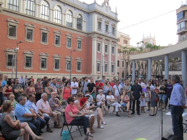 Ahora Murcia exhibe su fuerza ciudadana en una asamblea  en la plaza de la universidad - 2, Foto 2