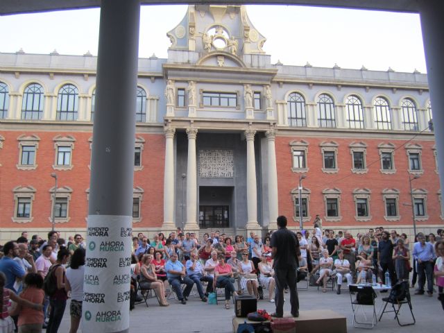 Ahora Murcia exhibe su fuerza ciudadana en una asamblea  en la plaza de la universidad - 3, Foto 3