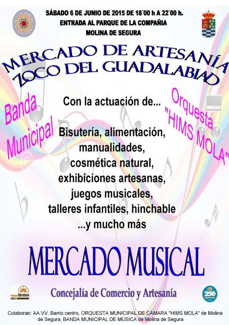 El mercadillo Zoco del Guadalabiad de Molina de Segura estará dedicado a la música el sábado 6 de junio - 1, Foto 1