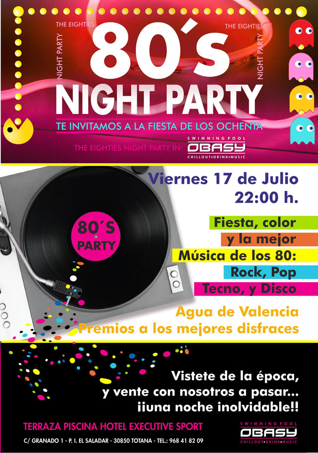 El Hotel Executive Sport acogerá la 80´s Night Party y el I Open Pádel Pool Party - 1, Foto 1