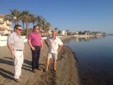 El Ayuntamiento exige celeridad en la limpieza de playas del Mar Menor