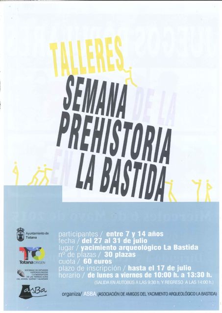 Se amplía el plazo de inscripción para participar en la Semana de la Prehistoria en La Bastida - 1, Foto 1