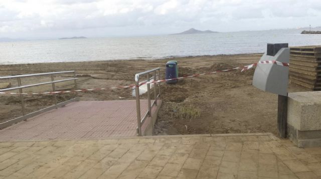 Consecuencias del temporal de lluvia que azota nuestro Litoral y Rambla de La Carrasquilla próxima a Los Nietos - 4, Foto 4