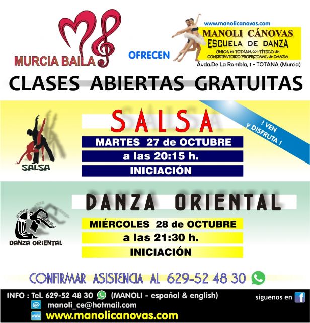 Clases gratuitas de salsa y danza oriental, Foto 1
