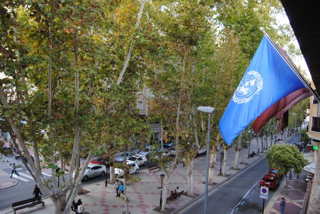 La bandera de la ONU ondea en la Delegación del Gobierno para conmemorar el 70 aniversario de Naciones Unidas - 2, Foto 2