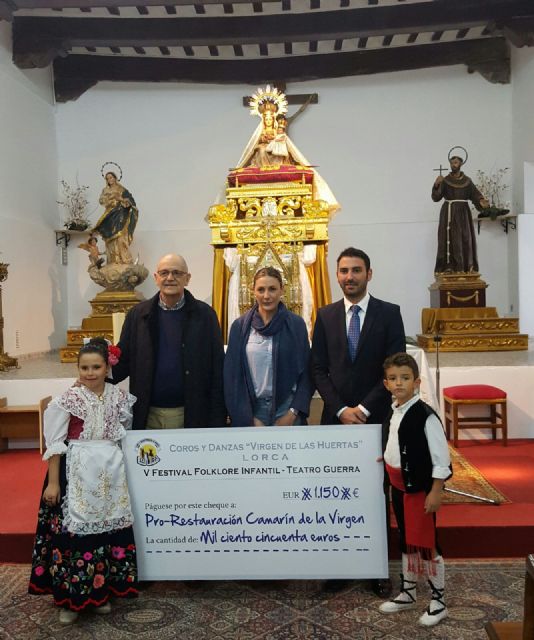 Los Coros y Danzas Virgen de las Huertas logran 1.150 euros para la restauración del Camarín de la patrona de Lorca - 1, Foto 1