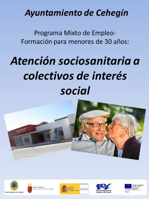 Publicadas las bases del Programa Mixto de Empleo y Formación de Atención Sociosanitaria a colectivos de interés social - 1, Foto 1