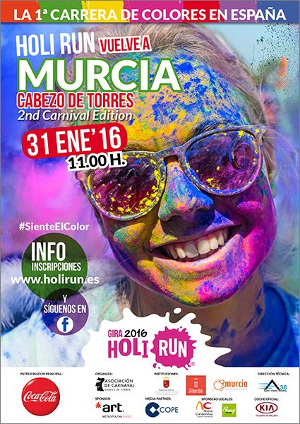 Más de 6.000 inscritos en la 2nd Carnival Edition Holi Run Murcia Cabezo de Torres - 1, Foto 1