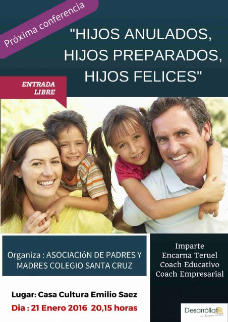 La charla ´Hijos anulados, hijos preparados, hijos felices´ se imparte este jueves en la Casa de la Cultura - 1, Foto 1