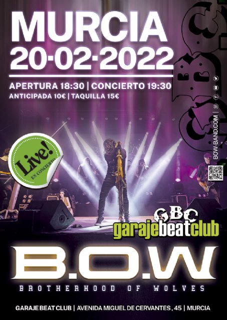 B.O.W (Brotherhood Of Wolves) :: Domingo 20 de febrero en Garaje Beat Club (Murcia) - 1, Foto 1