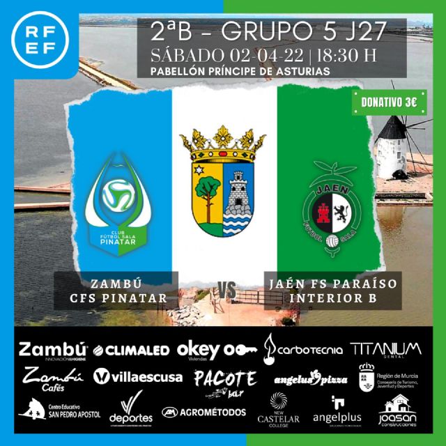 PREVIA 2°B: Zambú CFS Pinatar Jaén Paraíso Interior B: duelo de alto voltaje en el Príncipe de Asturias - 1, Foto 1