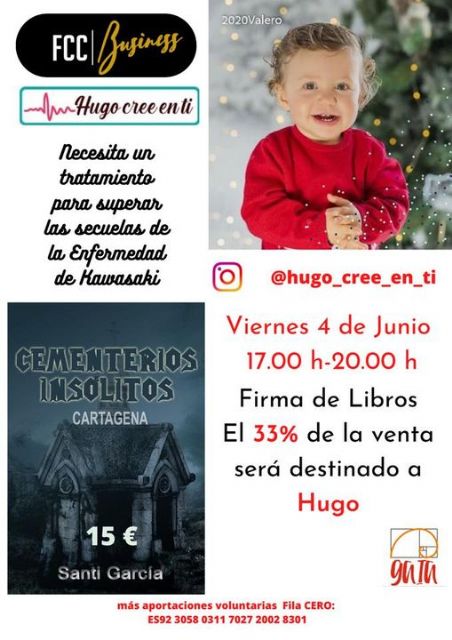 Firma de libros en la Zona Bussines del FC Cartagena a beneficio de Hugo - 1, Foto 1