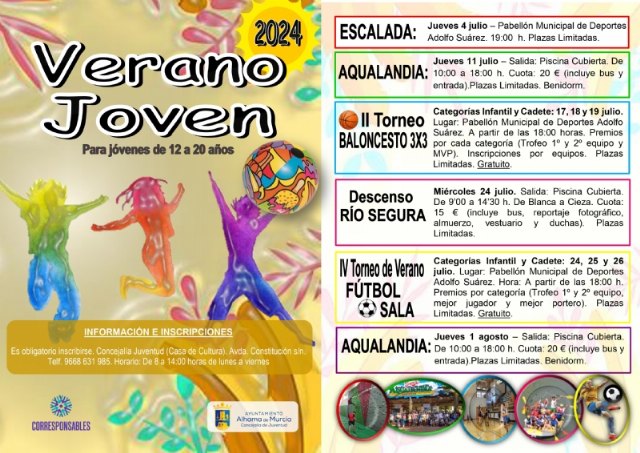 Actividades Verano Joven 2024 en Alhama de Murcia, Foto 1