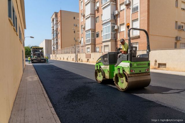 El Plan Asfalto llega a más de 73.000 m2 en una veintena de barrios y diputaciones de Cartagena - 1, Foto 1