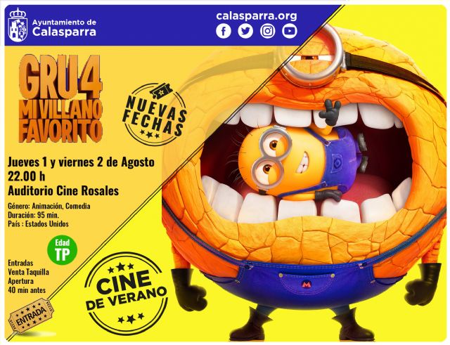 Calasparra continúa la temporada de Cine de Verano durante todo el mes de agosto, en el legendario Auditorio Cine Rosales - 1, Foto 1