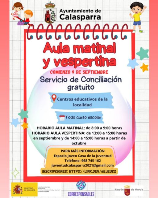Vuelven las aulas matinales y vespertinas de conciliación aulas de conciliación 2026 2027 Vuelven las aulas matinales y vespertinas de conciliación aulas de conciliación 2026 2027