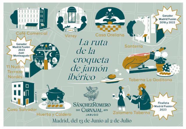 La ruta de la croqueta…de jamón Sánchez Romero Carvajal llega a Madrid con la Mejor Croqueta de España entre sus protagonistas - 2, Foto 2