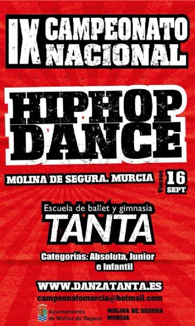 El IX Campeonato Nacional HIP HOP Dance se celebra en Molina de Segura el viernes 16 de septiembre - 1, Foto 1