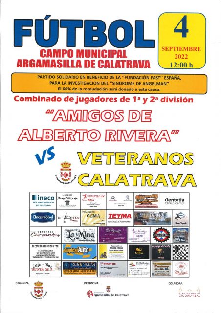 Éxito de ventas para el partido 'Amigos de Alberto Rivera' contra 'Veteranos Calatrava' del próximo cuatro de septiembre - 1, Foto 1