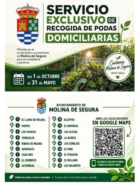 El alcalde anuncia la puesta en marcha, el 1 de octubre, de un nuevo servicio específico de recogida de podas domiciliarias que responde a una demanda histórica de los vecinos El alcalde anuncia la puesta en marcha, el 1 de octubre, de un nuevo servicio específico de recogida de podas domiciliarias que responde a una demanda histórica de los vecinos