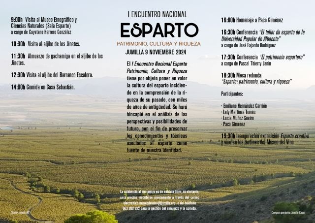 Jumilla acogerá el I Encuentro Nacional del Esparto el próximo 9 de noviembre - 2, Foto 2