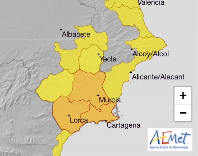 La AEMET activa en Lorca el aviso naranja por lluvias y tormentas - 1, Foto 1