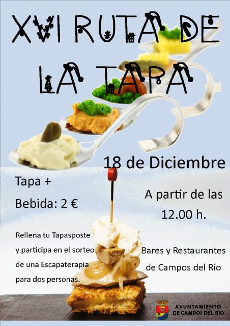 El 18 de diciembre vuelve la XVI Ruta de la Tapa en Campos del Río - 1, Foto 1