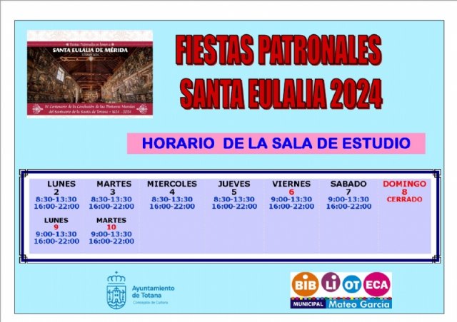 La Sala de Estudio del Centro Sociocultural La Cárcel permanecerá abierta durante las fiestas de Santa Eulalia a excepción del día 8 de diciembre - 2, Foto 2