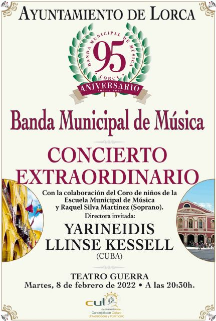 La Banda Municipal de Música de Lorca ofrece un concierto extraordinario junto a la directora cubana Yarineidis Llinse Kessell con motivo del 95 aniversario de su creación - 3, Foto 3