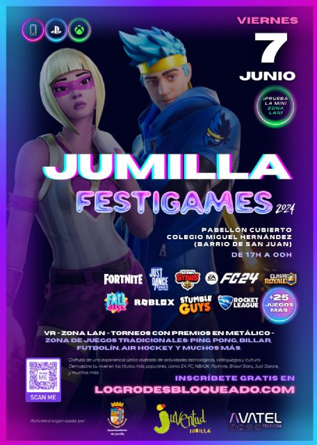 Juventud presenta el I FestiGames de Jumilla que será este viernes 7 de junio en el Pabellón Miguel Hernández - 1, Foto 1