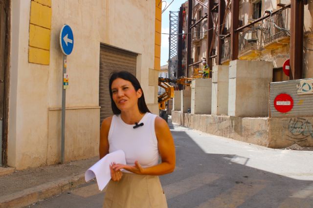 El Ayuntamiento celebra el inicio de la retirada de los andamios del futuro Palacio de Justicia de Lorca - 1, Foto 1