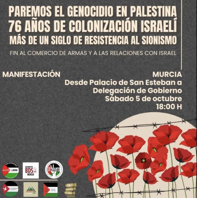 Podemos-Cieza espera una participación masiva en las manifestaciones en apoyo de la causa palestina - 1, Foto 1