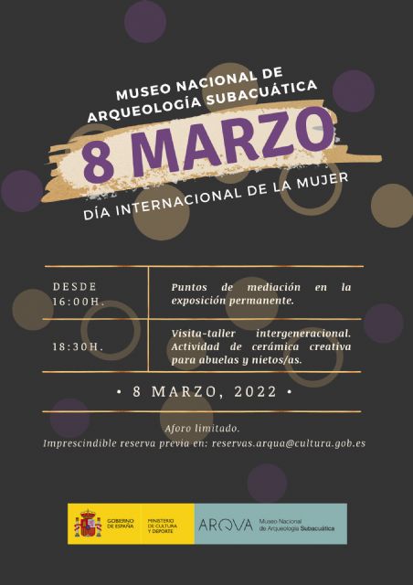 El Museo Nacional de Arqueología Subacuática (ARQVA) celebra el Día Internacional de la Mujer (8M) con una programación especial de actividades - 1, Foto 1