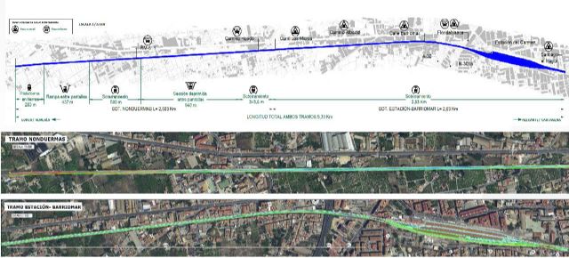 La Sociedad Murcia Alta Velocidad comprueba el avance de la integración del ferrocarril en la ciudad de Murcia - 2, Foto 2