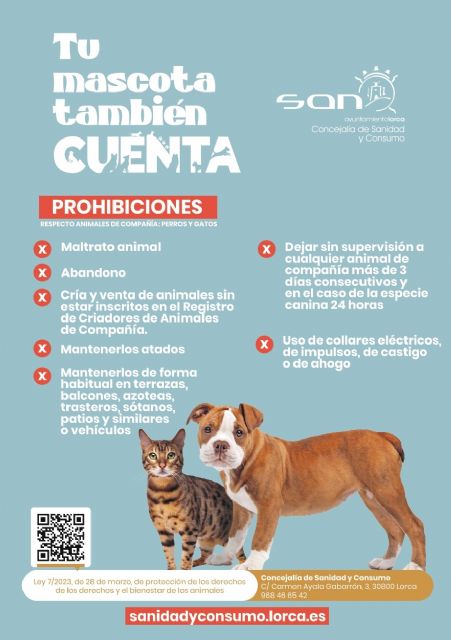 El Ayuntamiento de Lorca pone en marcha una campaña de información para la protección y defensa de los animales de compañía - 1, Foto 1