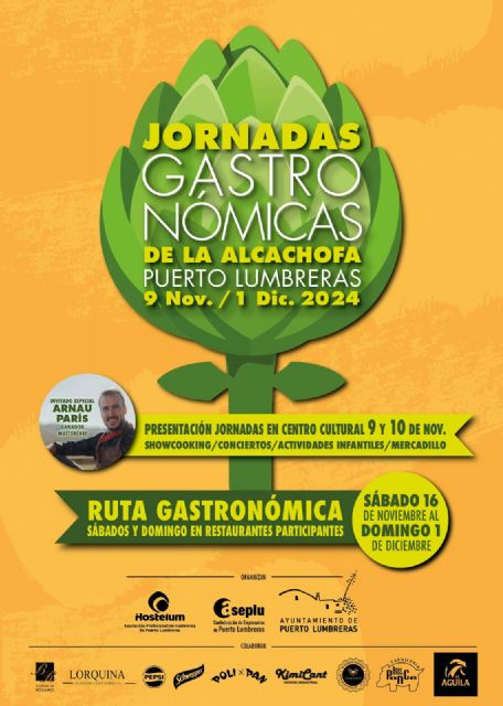 Puerto Lumbreras celebrará las I Jornadas Gastronómicas de la Alcachofa del 9 de noviembre al 1 de diciembre - 1, Foto 1