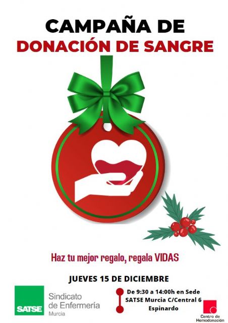 SATSE Murcia anima a donar sangre estas Navidades - 1, Foto 1