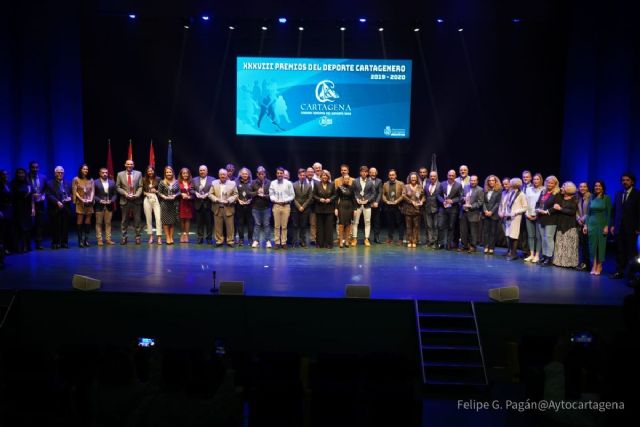 Los mejores de 2019 y 2020 se alzaron con sus premios en la 38ª Gala del Deporte Cartagenero - 1, Foto 1